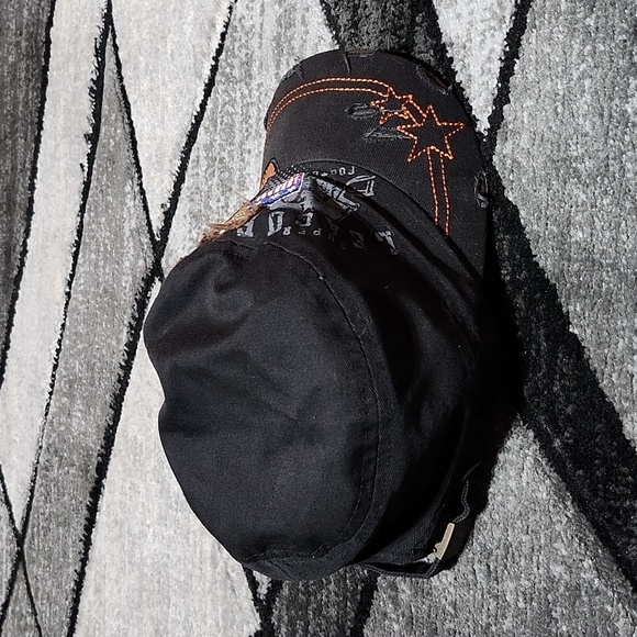 EMBROIDERED FOOTBALL ANGEL WINGS STARS DISTRESSED RHINESTONES CADET CAP HAT - Picture 9 of 15